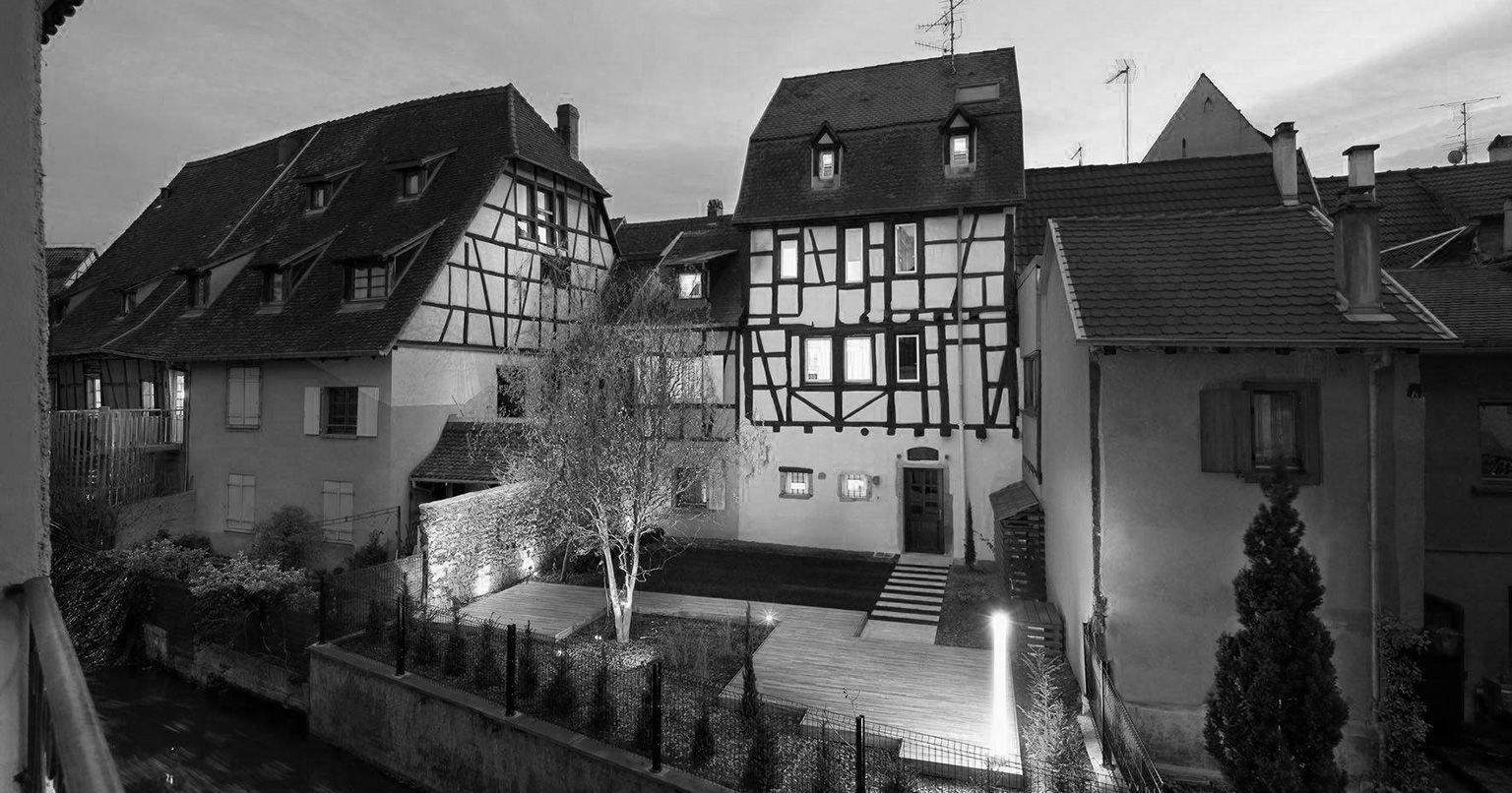 Jardin sur la Lauch à l'hôtel Colombier Suites de Colmar